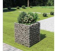vidaXL Gabion Raised Bed Galvanised Steel 90x90x100 cm