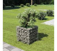vidaXL Gabion Raised Bed Galvanised Steel Garden Planter Stone Cage XL