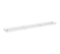 vidaXL Gabion Raised Bed-Galvanised Steel-Rectangular Garden Planter Basket-Weather-Resistant Patio Feature-Silver 270x30x10cm
