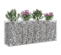 vidaXL Gabion Raised Bed Pack of 2, Silver, 200 x 50 x 80 cm, Garden Fence, Rectangular Outdoor Fence, Privacy Screen Signs, Durable Fence Material for Landscapes and Pr