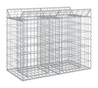 Gabion Raised Bed Silver Galvanised Steel Fence Panels Hardware Outdoor vidaXL
