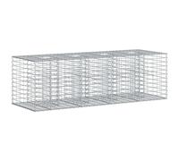 Gabion Raised Bed Silver Galvanised Steel Privacy Planter Fence Panels vidaXL