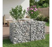 Gabion Raised Bed Silver vidaXL