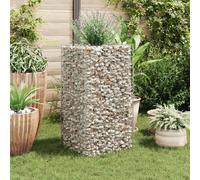 vidaXL Gabion Raised Bed Steel 50x50x100cm Outdoor Garden Rock-Stone Basket