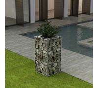 vidaXL Gabion Raised Bed Steel 50x50x100 cm UK HOT