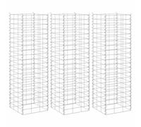 vidaXL Gabion Raised Beds 3 pcs 30x30x100 cm Iron