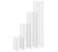 vidaXL 4x Gabion Raised Beds Iron Garden Patio Gabion Basket Planter Wall