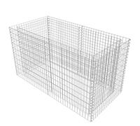 vidaXL Gabion Raised Bed Steel 180x90x100cm Silver Garden Landscaping Rock