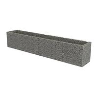vidaXL Gabion Raised Garden Bed - Weather-Resistant Feature and High Load Capacity - Galvanised Steel, Silver - Suitable for Flowers or Plants., 143554