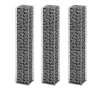 Vidaxl Gabion Set 3 Pcs Galvanised Wire 25 X 25 X 150 Cm