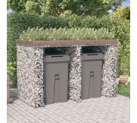 vidaXL Gabion Wall for Garbage Bin 192x91x120 cm Galvanised Iron