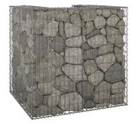 vidaXL Gabion Wall for Garbage Bin Galvanised Steel 110x100x110 cm