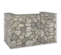 vidaXL Gabion Wall for Garbage Bins Galvanised Steel 180x100x110 cm