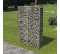 vidaXL Gabion Wall with Covers Galvanised Steel 100x20x150 cm UK