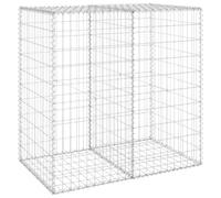vidaXL Gabion Wall with Covers - Durable and Sturdy Galvanised Steel Structure, Easy to Assemble Retaining Wall, Perfect for Landscape Design - 100x60x100cm, Silver Colour