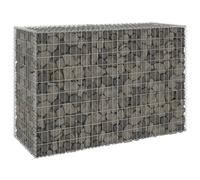 vidaXL Gabion Wall with Covers - Galvanised Steel 150x60x100 cm Stone Barrier Outdoor