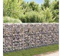 vidaXL Gabion Wall with Covers Galvanised Steel 200x20x85 cm