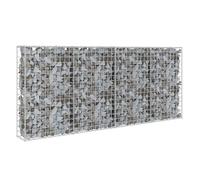 vidaXL Gabion Wall with Covers Galvanised Steel 200x20x85cm Stone Basket Cage