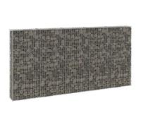 vidaXL Galvanised Steel Gabion Wall 300x30x150 cm - Rustproof Cage for Rocks or Gravel, Ideal for Garden, Patio and Landscaping Projects