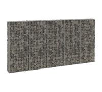 vidaXL Gabion Wall with Covers Galvanised Steel 300x30x150 cm