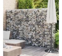 vidaXL Gabion Wall with Covers Galvanised Steel 300x30x200 cm UK GF0
