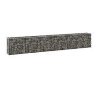 vidaXL Gabion Wall with Galvanised Steel, Versatile Outdoor Barrier, 300x30x50 cm, Silver-Coloured, for Residential or Commercial Landscape Design