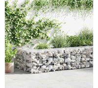 vidaXL Gabion Wall with Covers Galvanised Steel 300x50x50cm Stone Basket Cage