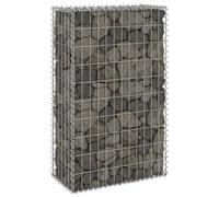 Gabion Wall with Covers Outdoor Cage Retaining Wall Galvanised Steel vidaXL