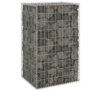 vidaXL Gabion Wall with Covers Galvanised Steel 60 cm Stone Barrier Outdoor