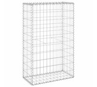 VidaXL Gabion Wall with Covers - Galvanized Steel Retaining Wall for Residential and Commercial Landscape Design - 60x30x100cm - Silver