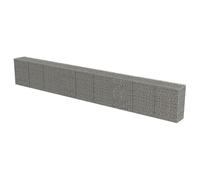 Vidaxl Gabion Wall With Covers Galvanised Steel 900X50X100 Cm