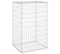 vidaXL Gabion Wall with Covers - Galvanised Steel Stone Barrier - Rustproof and Weather-Resistant - Outdoor and Indoor Use - Silver 60 x 50 x 100 cm