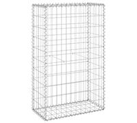 VidaXL Gabion Wall with Covers - Galvanized Steel Retaining Wall for Residential and Commercial Landscape Design - 60x30x100cm - Silver
