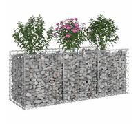 vidaXL Gabions Raised Bed Silver 150 x 50 x 60 cm, Galvanised Steel, Garden Fence, Rectangular Outdoor Barriers, Privacy Panels, Durable Fence Hardware for Landscapes and Property Boundaries
