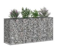 vidaXL Gabions Raised Bed Silver 170 x 50 x 80 cm Galvanised Steel Garden Rectangular Classic Durable Privacy Screen Panels Outdoor Protection Property Border Outdoor