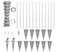 vidaXL Galvanised Chain-Link Fence with Anchor Spike for Post 25x0.8m Barrier