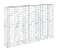 vidaXL Galvanised Iron Gabion Basket 300x50x200 cm - Rust Resistant, Tool-Free Assembly, Versatile Outdoor Use, Heavy-Duty Load Capacity