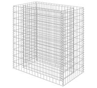 vidaXL Galvanised Steel Gabion Raised Bed 90x50x100 cm | Versatile and Durable Planter for Garden or Patio | Ideal for Flowers or Plants | High Load Capacity