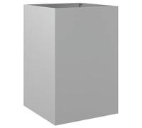 vidaXL Galvanised Steel Planter - Silver, Rectangular Garden/Outdoor Planter Box 52x48x75 cm, Durable Metal Raised Bed for Flowers/Decoration