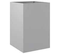 vidaXL Galvanised Steel Planter - Silver, Rectangular Garden/Outdoor Planter Box 52x48x75 cm, Durable Metal Raised Bed for Flowers/Decoration