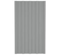 vidaXL Galvanised Steel Roof Panels, Versatile, Corrosion-Resistant, Easy to Install - Grey, Set of 36, Perfect for Sheds, Garages, Stables - Dimensions 80x45 cm