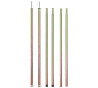 vidaXL Galvanised Steel Telescopic Tent Poles, Adjustable Length (170-255cm), Robust and Wind-Resistant, Set of 2, Ideal for Tarps, Tarpaulins, Tents, Awnings, Outdoor Camping Accessory