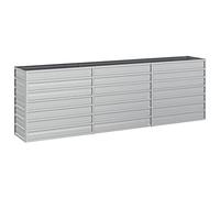 vidaXL Garden Raised Bed 240x40x77cm Galvanized Steel