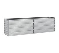 vidaXL Garden Raised Bed 160x40x45 cm Galvanized Steel