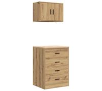 vidaXL Garage Cabinets 2 pcs Artisan Oak Engineered Wood cabinet tool cabinet