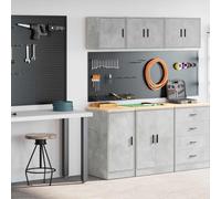 vidaXL Garage Cabinets 2 pcs Concrete Grey Engineered Wood cabinet