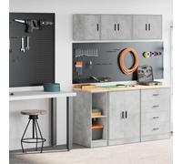 vidaXL Garage Cabinets 2 pcs Concrete Grey Engineered Wood