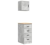 vidaXL Garage Cabinets 2 pcs Concrete Grey Engineered Wood cabinet