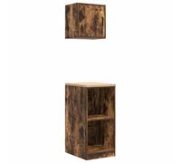 vidaXL Garage Cabinets 2 pcs Smoked Oak Engineered Wood cabinet tool cabinet