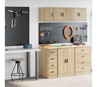 vidaXL Garage Cabinets 2 pcs Sonoma Oak Engineered Wood